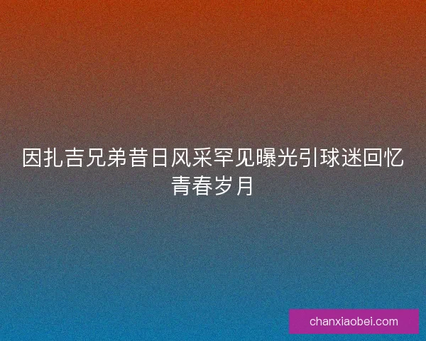 因扎吉兄弟昔日风采罕见曝光引球迷回忆青春岁月